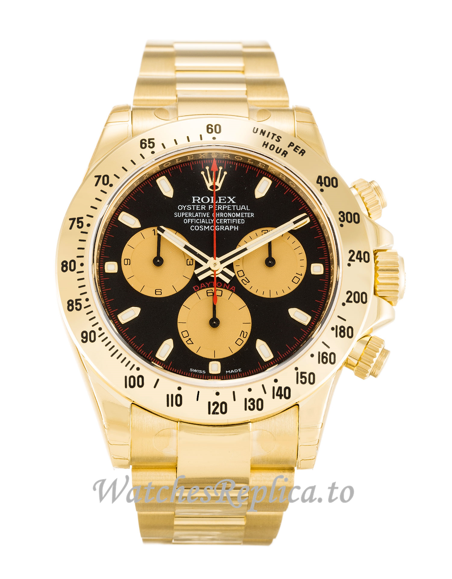 Rolex Daytona Black Dial 116528-40 MM - WatchesReplica.to