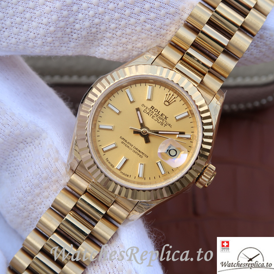 Swiss Rolex Datejust 279178-0001 Yellow Gold strap 28MM