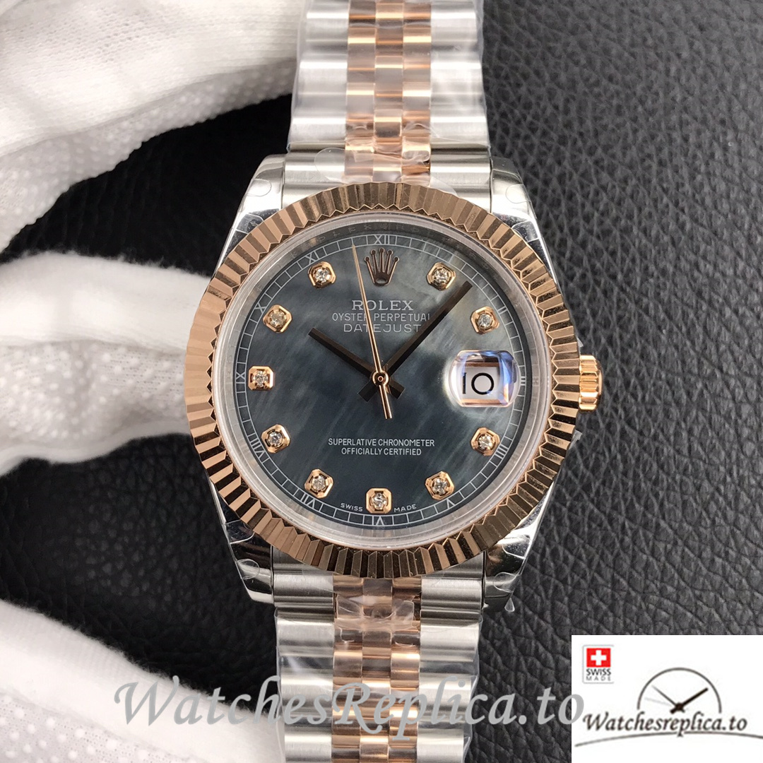 Swiss Rolex Datejust Replica Stainless steel strap 41MM Mother of pearl Dial - Replica Watches Shop