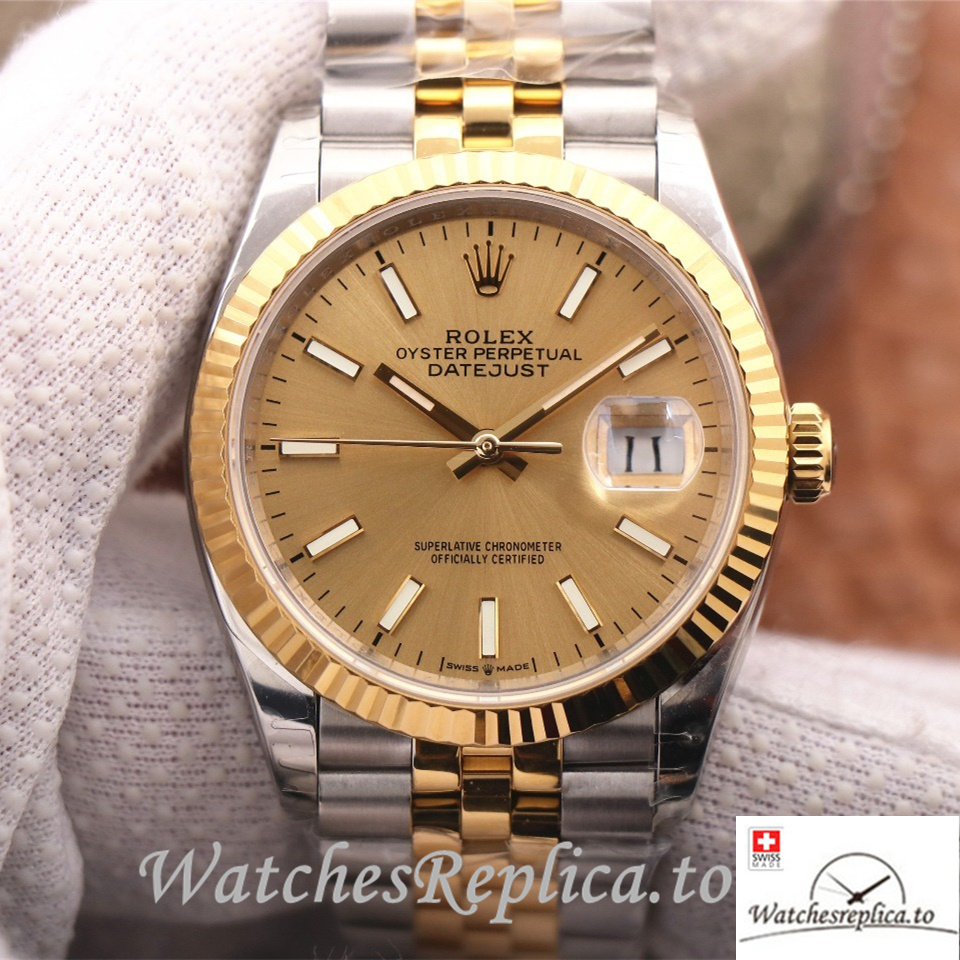 Swiss Rolex Datejust Replica 126233 Stainless steel strap 36MM - Replica Watches Shop