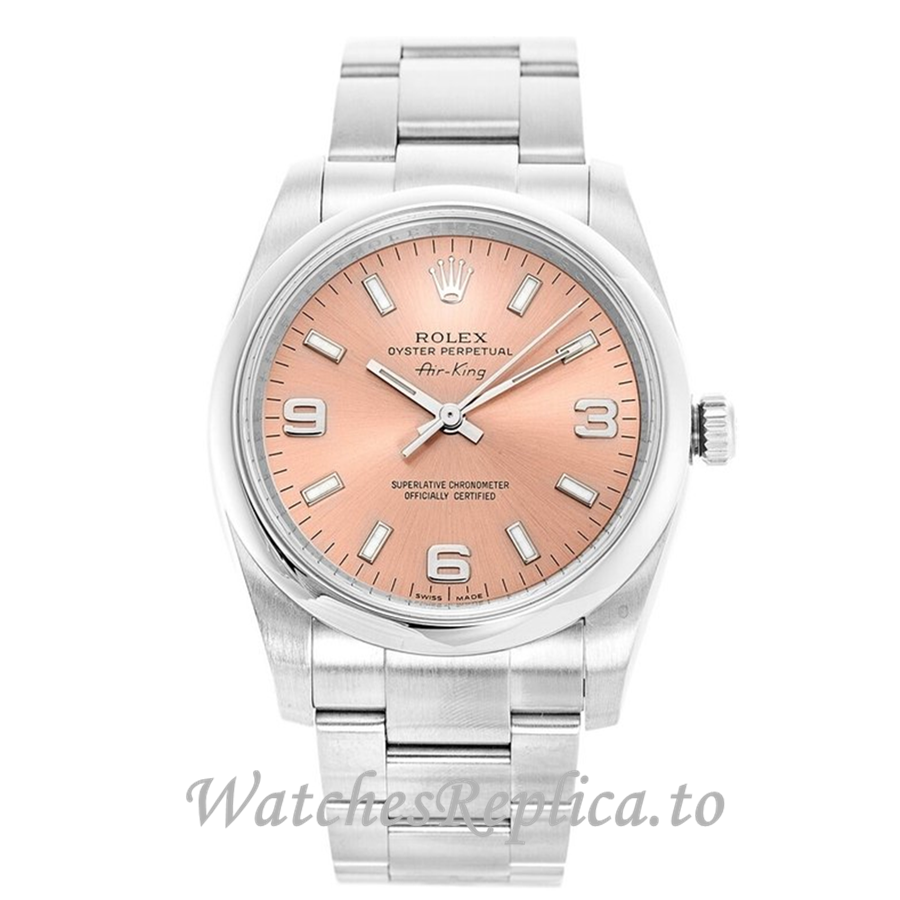 Replica Rolex Air King 114200-9 34MM Stainless steel strap Mens Watch - Replica Watches Shop