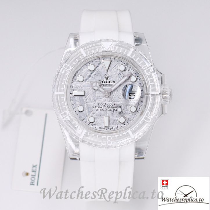 Swiss Rolex Submariner Replica Rubber strap 40MM PHANTOMLAB&ROLEX Grey Dial - Replica Watches Shop