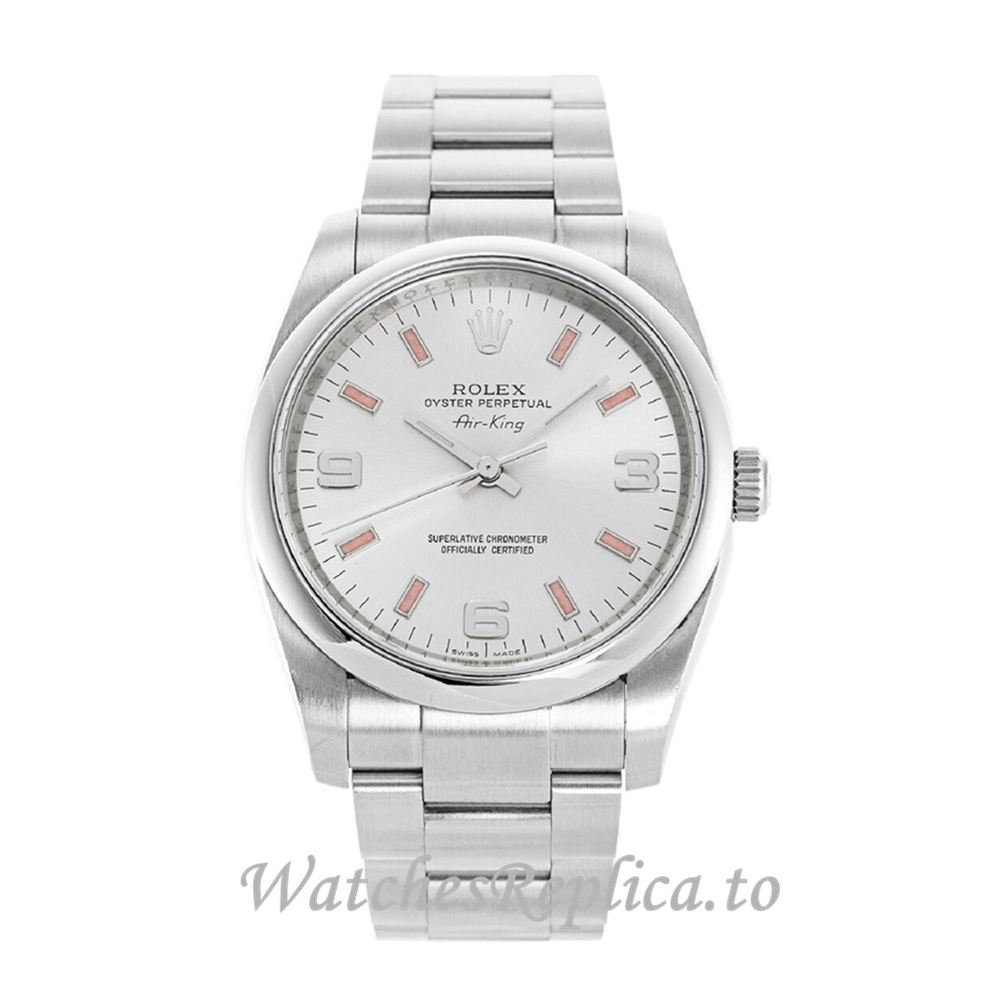 Replica Rolex Air King 114200-10 34MM Stainless steel strap Unisex Watch - Replica Watches Shop
