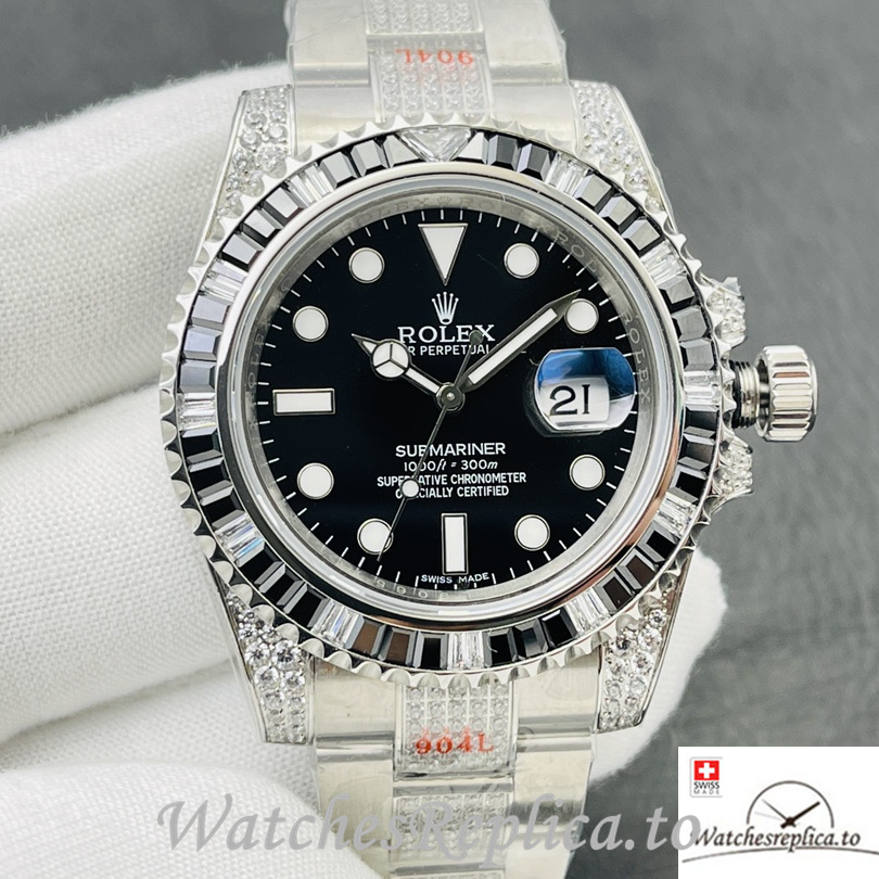 Swiss Rolex Submariner Replica Stainless steel strap 40MM Black Dial - Replica Watches Shop