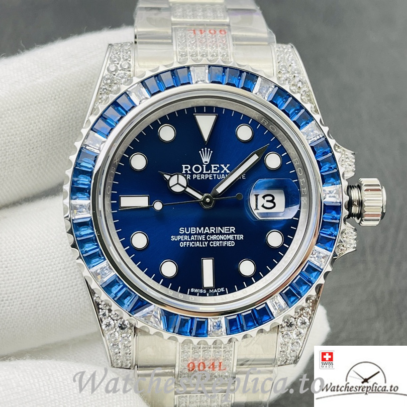 Swiss Rolex Submariner Replica Stainless steel strap 40MM Blue Dial - Replica Watches Shop