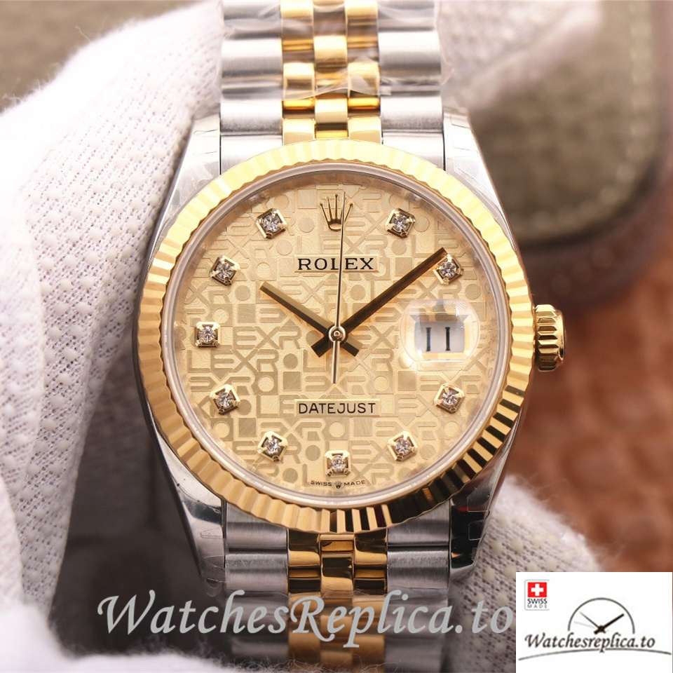 Swiss Rolex Datejust Replica 126233 Stainless steel strap 36MM - Replica Watches Shop