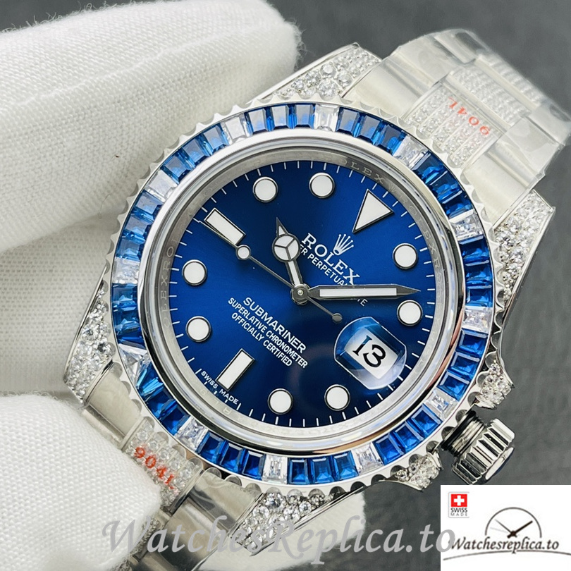 Swiss Rolex Submariner Replica Stainless steel strap 40MM Blue Dial - Replica Watches Shop
