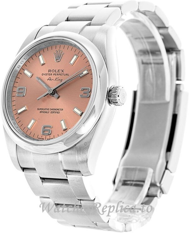 Replica Rolex Air King 114200-9 34MM Stainless steel strap Mens Watch - Replica Watches Shop