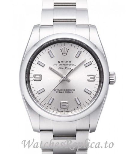Replica Rolex Air King 114200-11 34MM Stainless steel strap Unisex Watch - Replica Watches Shop